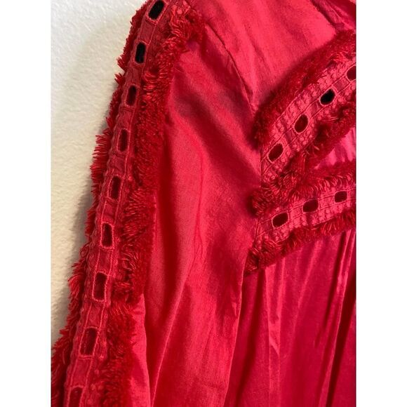 LOFT Frayed Eyelet‎ Boho Top - Picture 4 of 7